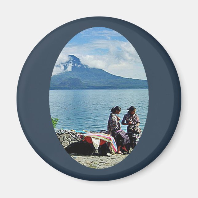Mayan Girls at Lago Atitlan Magnet (Front)