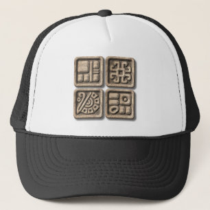 Mayan Glyphs-stone Trucker Hat
