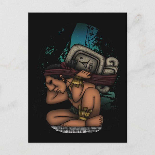 Mayan God Postcard (Front)