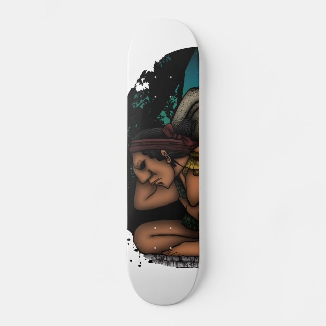 Mayan God Skateboard (Front)