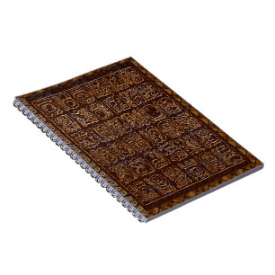Mayan Hieroglyphics Panel Spiral Notebook