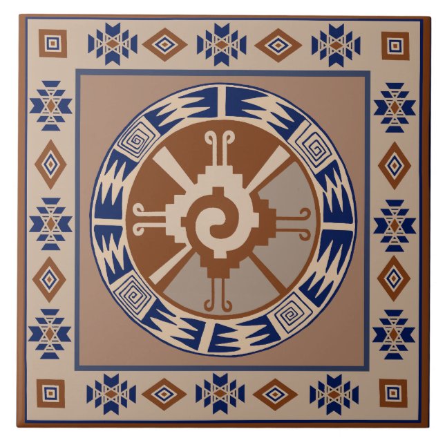 Mayan Hunab Ku Celestial Ceramic Tile (Front)