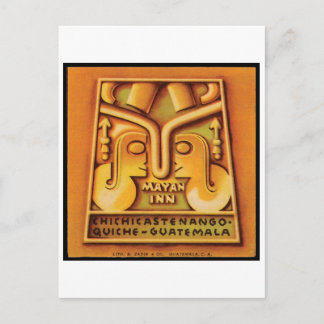 Mayan Inn Guatamala Travel Poster Postcard