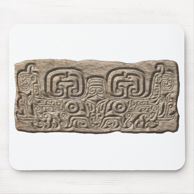Mayan Jaguar-stone Mouse Pad (Front)