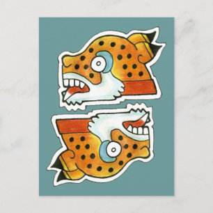 Mayan Jaguar Symbol Postcard