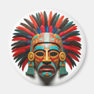 Mayan Mask Mexico Travel Magnet