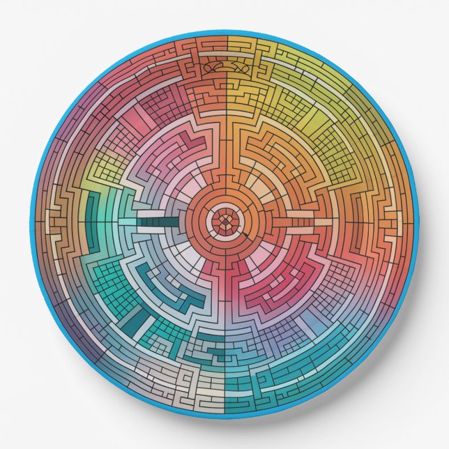 Mayan Mosaic Marvel Paper Plate (Front)