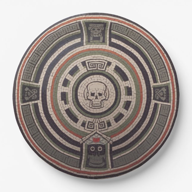 Mayan Mosaic Marvel Paper Plate (Front)