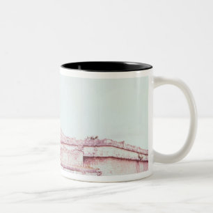 Mayan observatory, c.1050 Two-Tone coffee mug