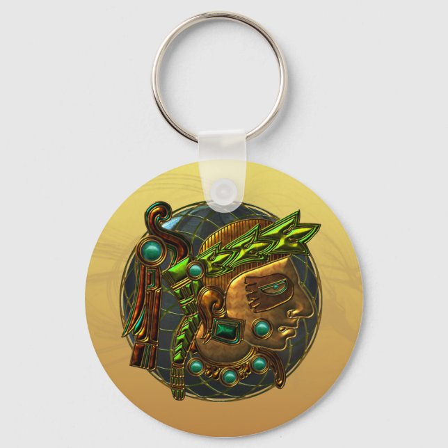 Mayan Ornament 4 Key Ring (Front)