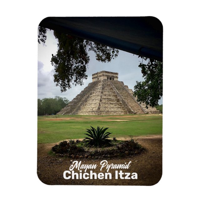 Mayan Pyramid CHICHEN ITZA Travel Souvenir  Magnet (Vertical)