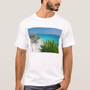 Mayan Ruins At The Beach In Tulum T-Shirt
