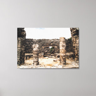Mayan Ruins In Tulum, Mexico Canvas Print