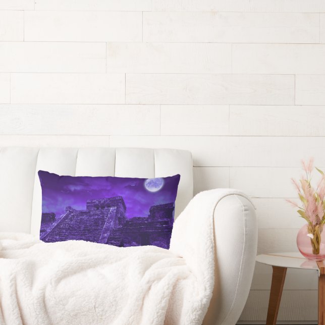 Mayan Ruins | Tulum Mexico Lumbar Cushion (Couch)