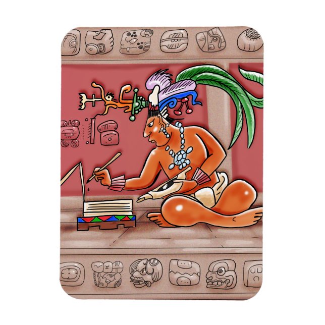 Mayan Scribe Magnet (Vertical)