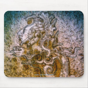 MAYAN SERPENT GOD Ancient Art Mousepad