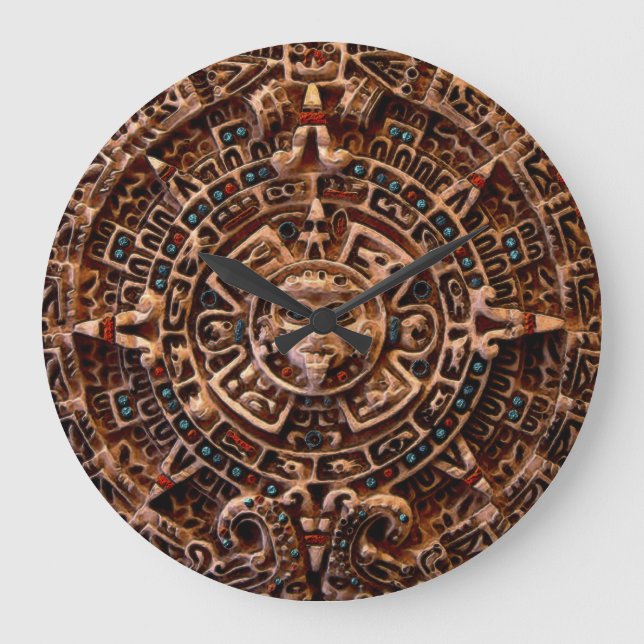 Mayan Sun Calendar Aztec Mexican History Clock (Front)