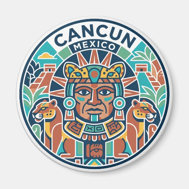 Mayan Sun God (Kinich Ahau) Mexico Magnet (Front)