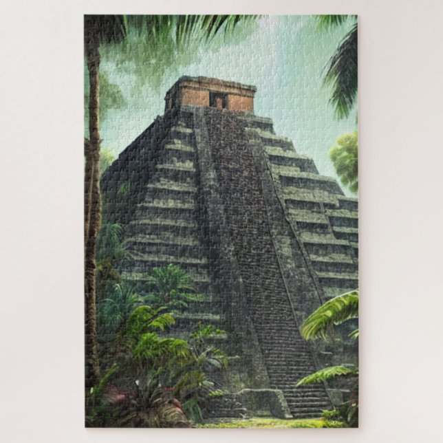Mayan Temple Jigsaw Puzzle (Vertical)
