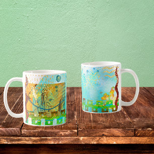 Mayan Turquoise & Golden Misty Sky Coffee Mug