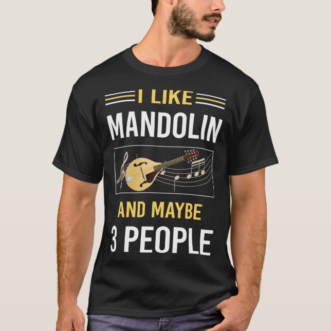 Maybe 3 People Mandolin T-Shirt (Front)