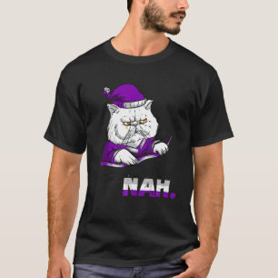 Maybe Never Nah Asexuality Ace Lgbqa Angry Cat Ase T-Shirt