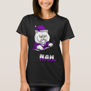 Maybe Never Nah Asexuality Ace LGBQA Angry Cat Ase T-Shirt