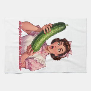 Maybe Size Does Matter Girly Housewife Tea Towel