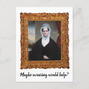 "Maybe Swearing Would Help" Funny Postcard