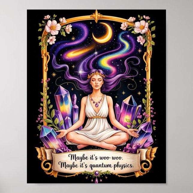 Maybe Woo-woo Maybe Quantum Physics Woman Poster (Front)