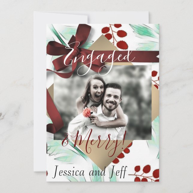 Mayberry Engaged and Merry Photo  Holiday (Front)