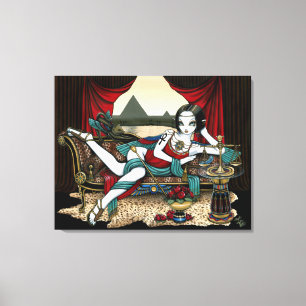 "Mayet" Egyptian Goddess Wrapped Canvas Print