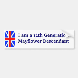 Mayflower Descendant -12th Bumper Sticker