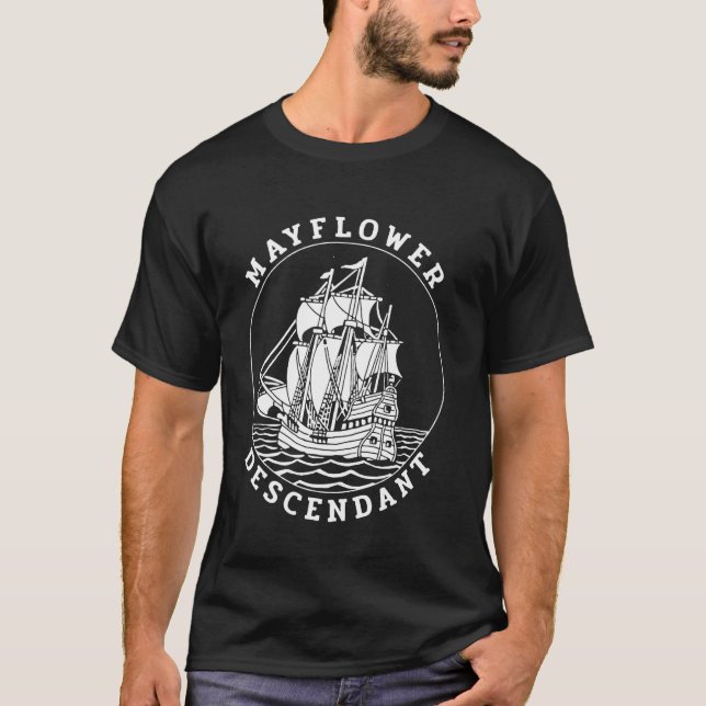 Mayflower Descendant T-Shirt (Front)