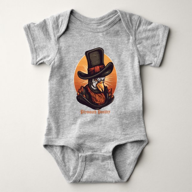  Mayflower Gobbler Baby Bodysuit (Front)