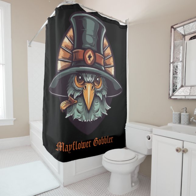 Mayflower Gobbler Shower Curtain (In Situ)