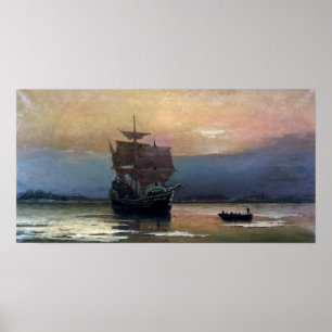 Mayflower in Plymouth Harbour Poster