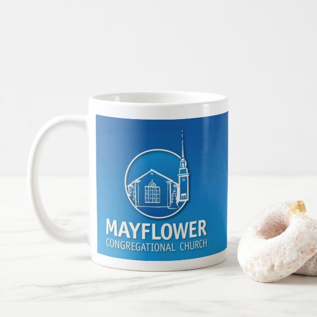 Mayflower mug with two logos (With Donut)