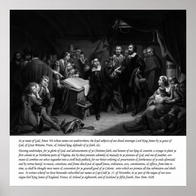 Mayflower - Signing of the Compact Poster (Front)