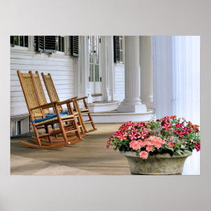 Mayflower Society House front porch - print