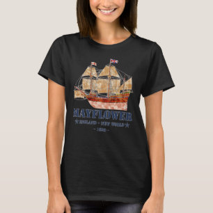 Mayflower Tall Ship - England to New World in 1620 T-Shirt