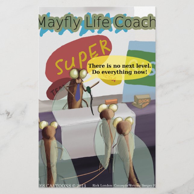 Mayfly Life Coach Funny Stationery (Front)