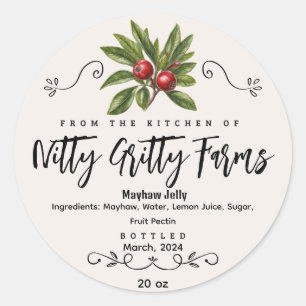 Mayhaw Jam Jelly preserve Custom Canning Label