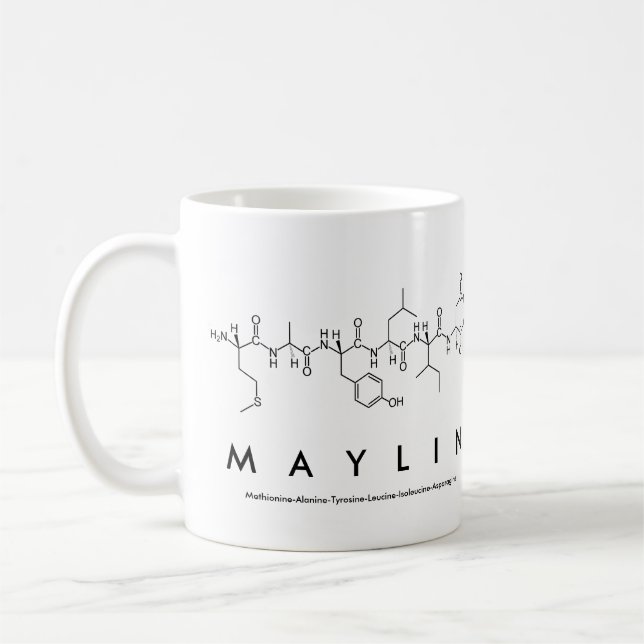Maylin peptide name mug (Left)