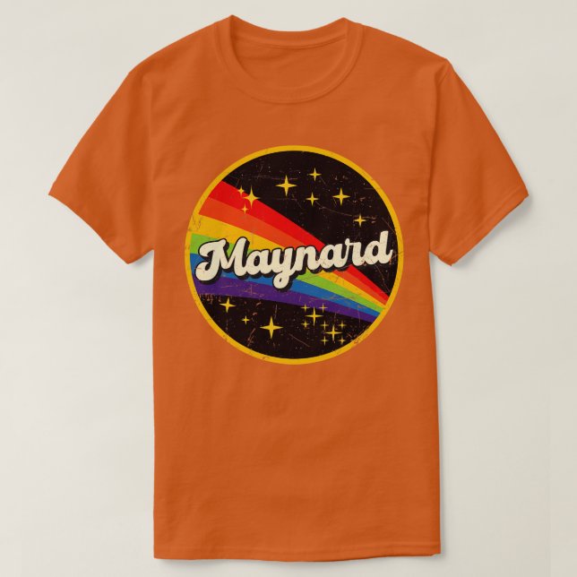 Maynard Rainbow In Space Vintage GrungeStyle T-Shirt (Design Front)