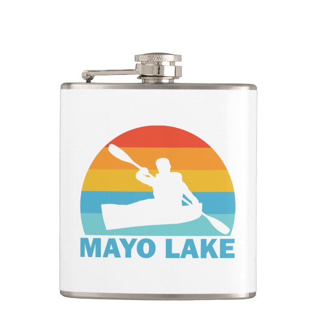 Mayo Lake North Carolina Kayak Hip Flask (Front)