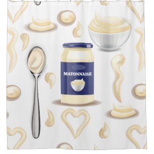 mayo mayonnaise condiment creamy spread sauce  shower curtain