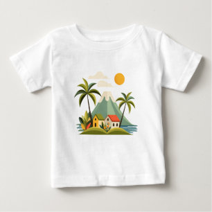 Mayon Volcano – Tropical Island Landscape design Baby T-Shirt