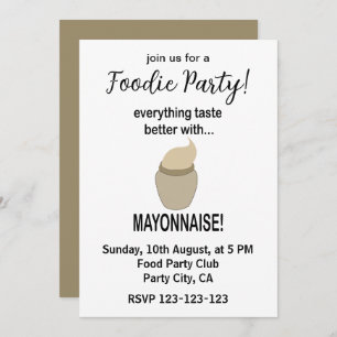 Mayonnaise Sauce Food Funny Mayonnaise Invitation