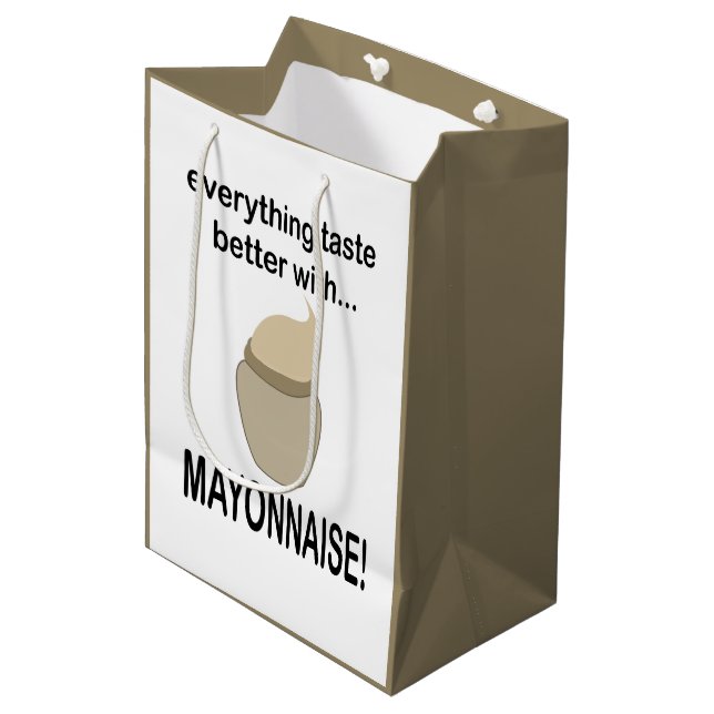 Mayonnaise Sauce Food Funny Mayonnaise Medium Gift Bag (Front Angled)